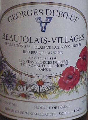 Georges Duboeuf Beaujolais-Villages — Ergo Sum